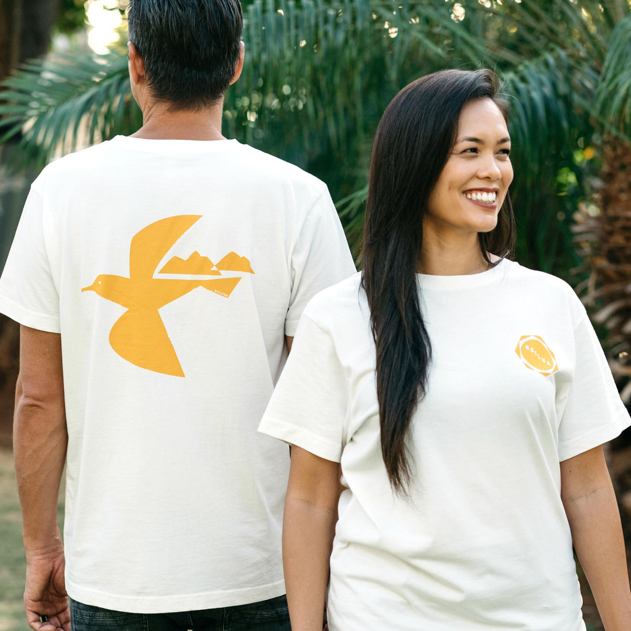 Shearwater bird mokulua islands Hawaii tee shirt white organic cotton