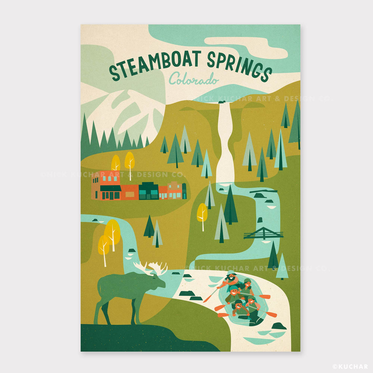 Steamboat Sprints Colorado 12x18" Art Print - Nick Kuchar Shop