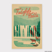 Talofofo Falls Guam Retro Travel Print