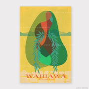 Wahiawa Oahu Retro Hawaii Travel Print